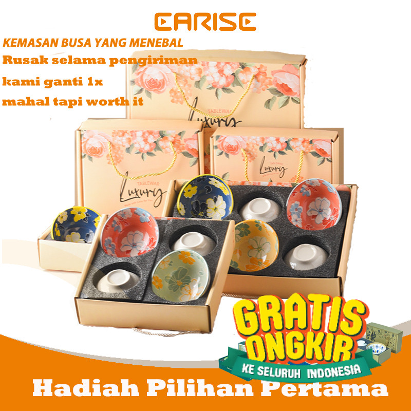 Earise mangkok keramik piring keramik kado pernikahan bermanfaat piring set  mangkok set hampers Had