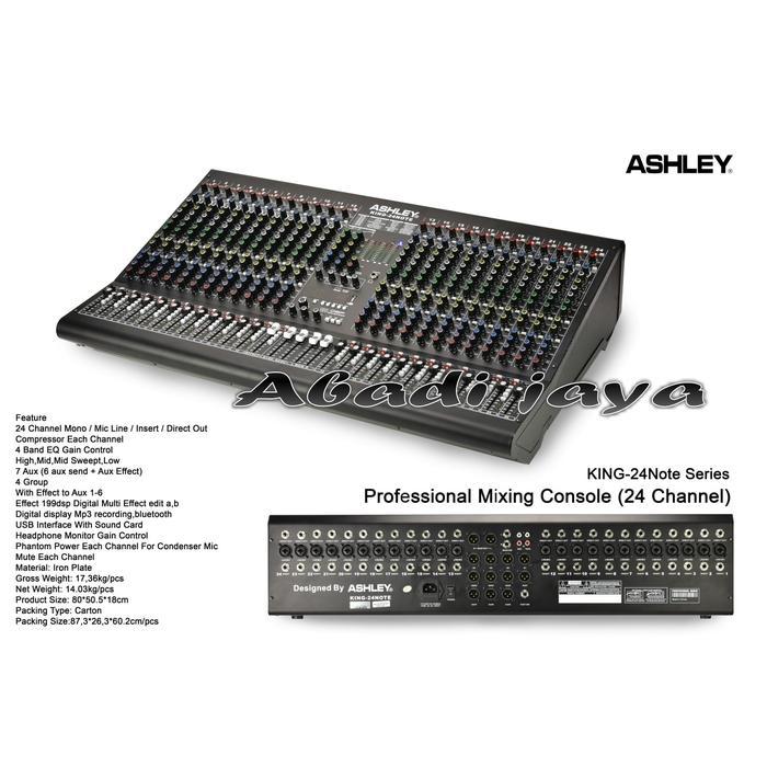mixer ashley king 24 note 24 channel usb pc sound card recording bluto