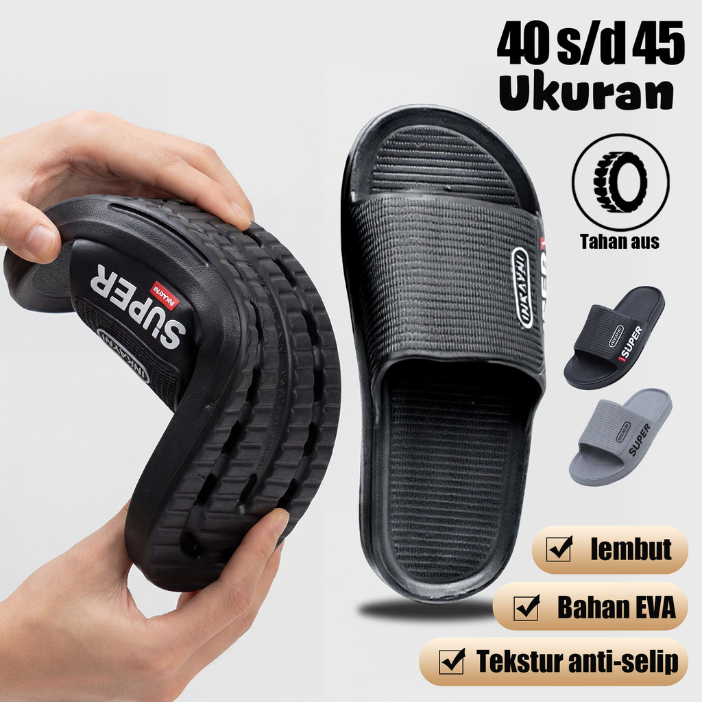 INKAYNI sandal pria original 100% branded slop sandal pria karet empuk anti slip sepatu sandal slop 