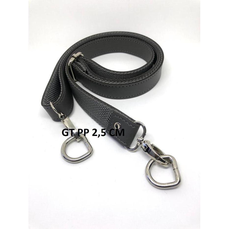 PROMO Tali Tas Selempang kulit sintetis Ring SILVER Tebal 2CM high quality - ABU.ABU