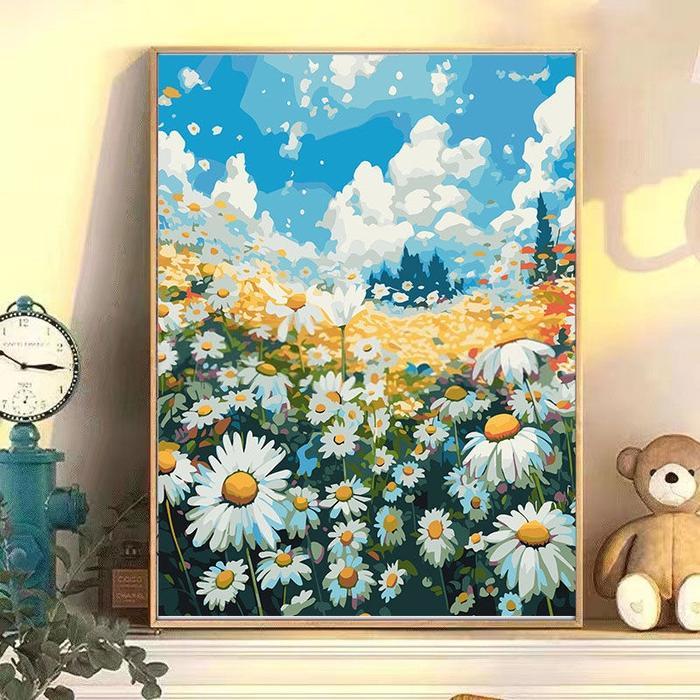 30x40 Canvas Paint By Number Kit Painting By Numbers DIY Lukisan Scenery Pemandangan - Daisy