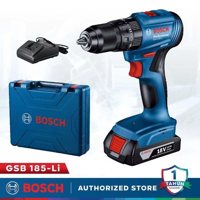Bosch Brushless Impact Drill 18V GSB 185-LI Battery Bor Batre 1 Battery Torsi