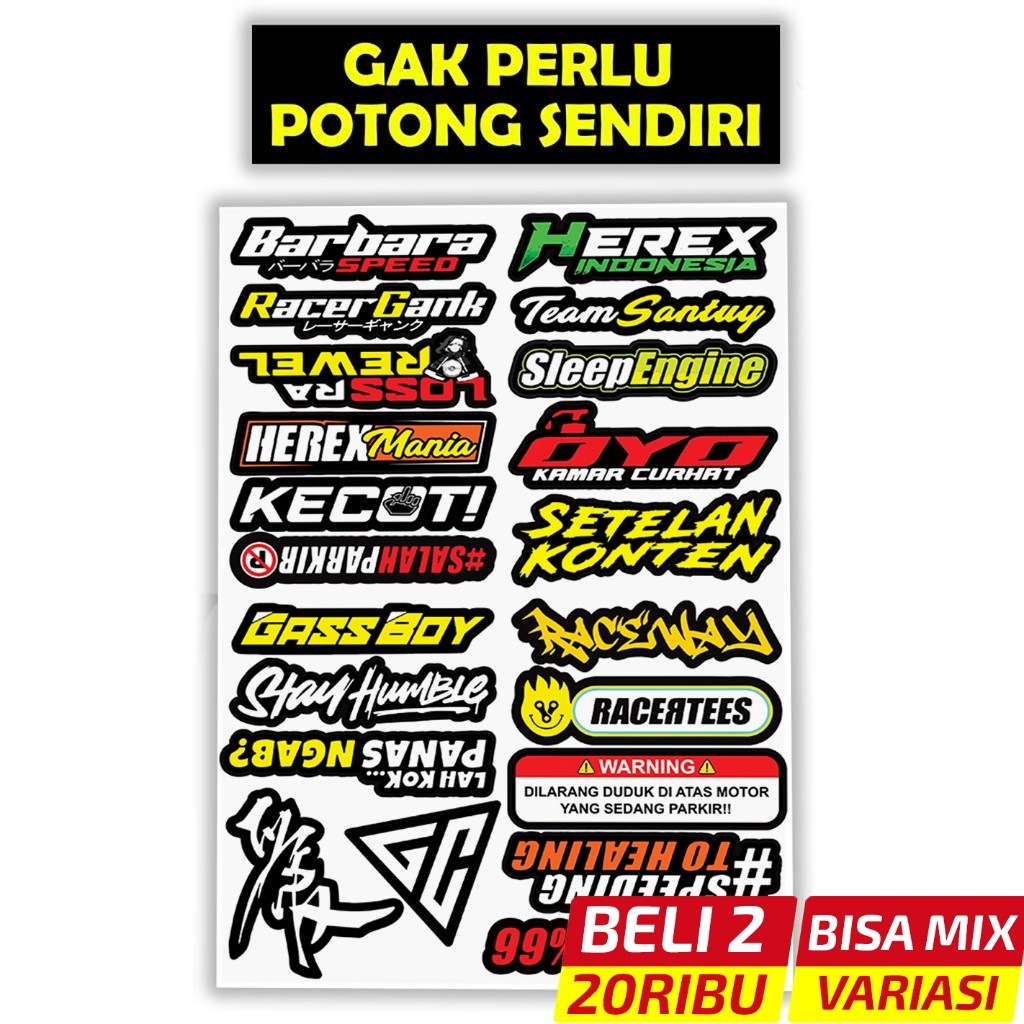 Stiker Motor, Sticker Motor, Stiker Motor Keren, Stiker Racing Motor, Sticker Racing