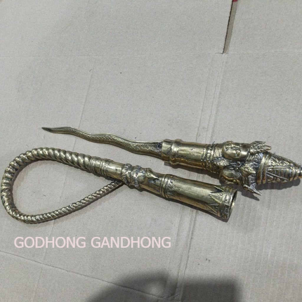 Cemet trimurtii bersarung kuningan 40cm LSM1