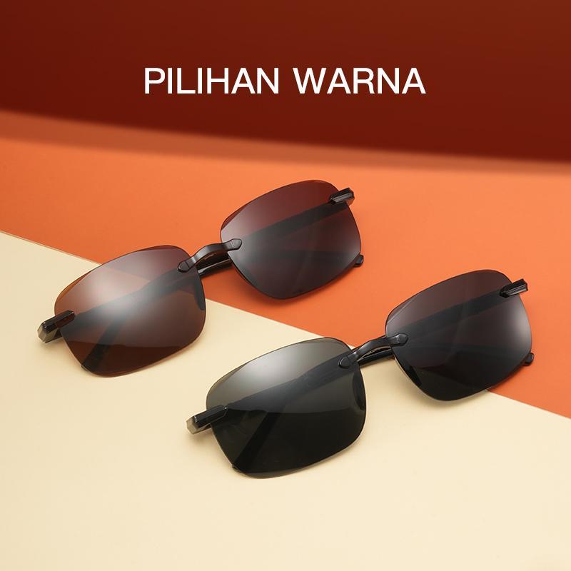 Kacamata Hitam Anti UV+ Mengemudi Kacamata Memancing Kacamata Pria Sunglasses UV Kaca mataHitam Cowo