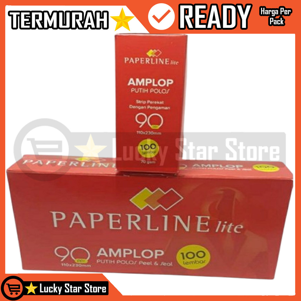 Paperline Lite Amplof Amplop Putih 90 Pps Per Lembar Ukuran 110 X 230 Mm Ampelop Surat Kertas Dokume
