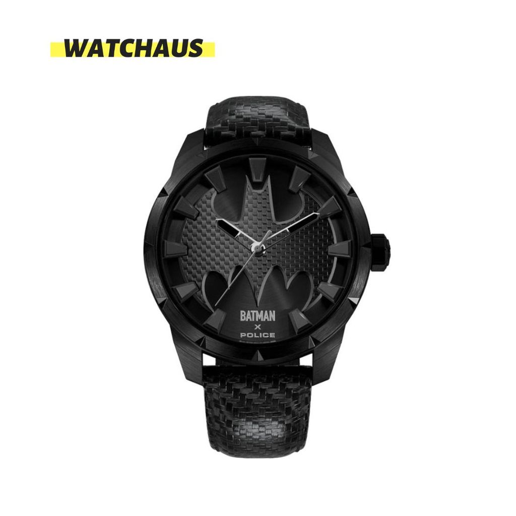 JAM TANGAN PRIA POLICE BATMAN PEWGA0075502 LIMITED EDITION LEATHER STRAP