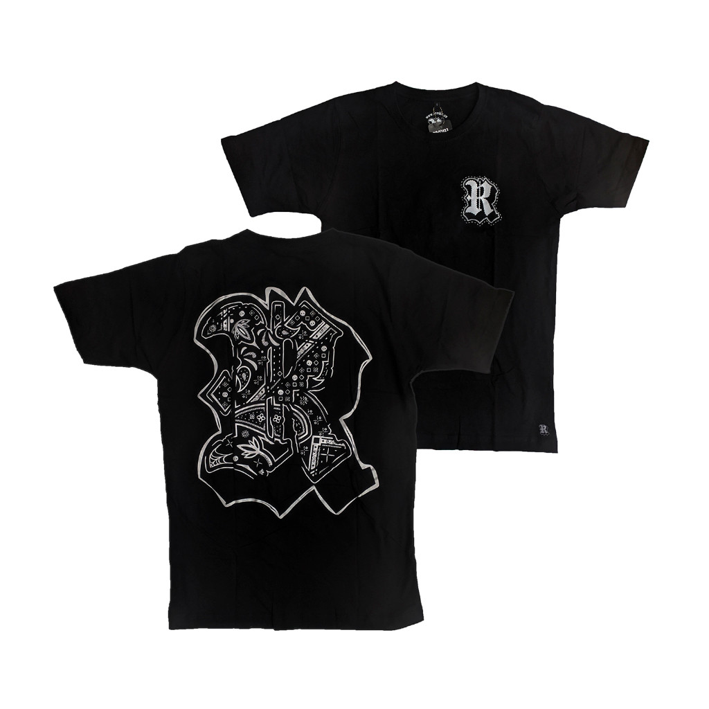 (HOT)  RMBL Kaos / TShirt Logo R Cholo Black / TS LGCHL BK