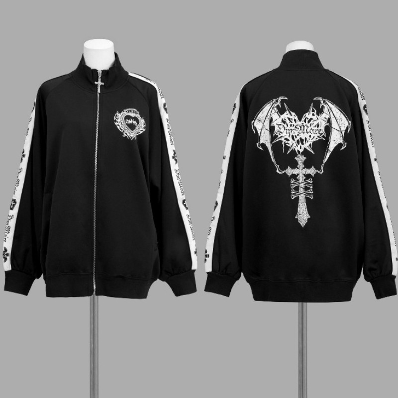 Japanese Punk Style Hoodies Coats Y2k Aesthetic Women Printing Oversized Jacket Gothic Csual Grunge 