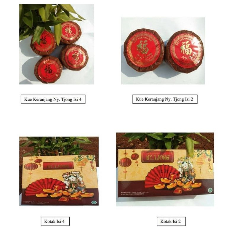 Kue Keranjang isi 4 Ny.Tjong / Nian Gao / Tiam Pan /Dodol China Terlaris
