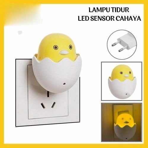Lampu Tidur Sensor Cahaya Model Anak Ayam Lampu Tidur Telur Ayam NEW