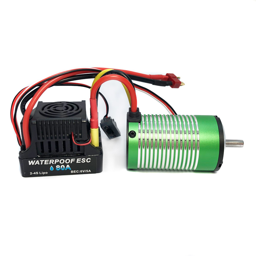 3650 Brushless Motor 80A ESC 17G Servo Combo For  Wltoys 144001/124018/124019 1/14 1/12 Buggy 4WD RC
