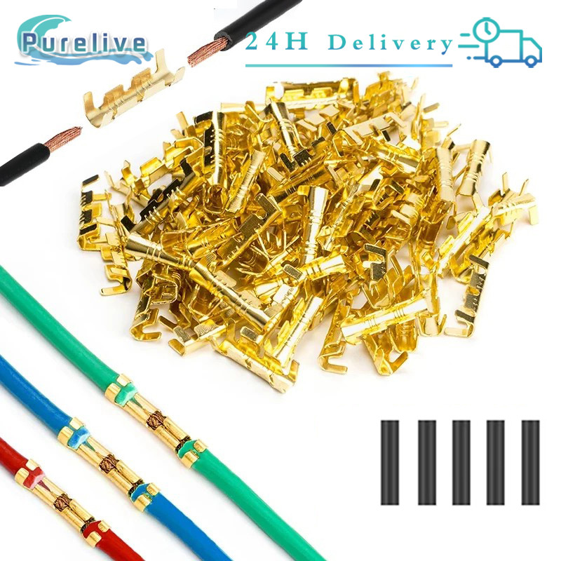 100Pcs Skun Sambungan Kabel 453 Konektor Kabel Listrik Berbentuk U Terminal Piece
