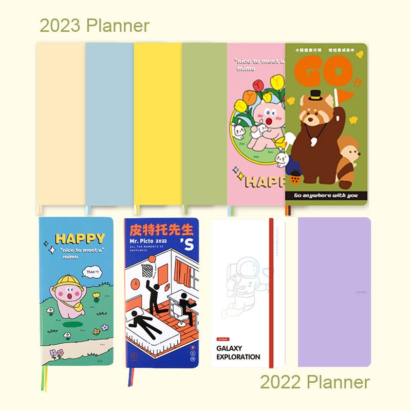 Kinbor 2022 2023 Week Planner Kawaii Journal Noteook Todolist Time Management Record Book Efficiency