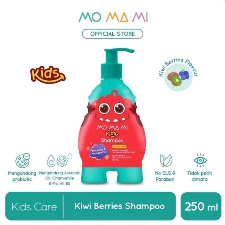 Mo Ma Mi Kids Shampoo Kiwi Berries Dengan Probiotik & Avocado Oil