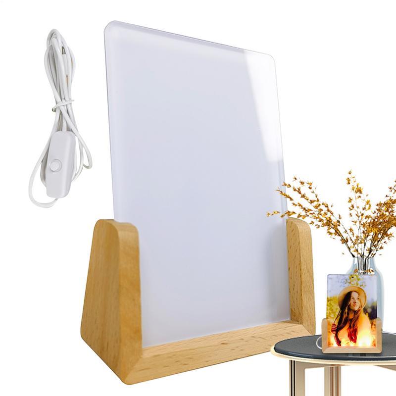 Acrylic Sublimation Blanks 3D Night LED Light Lamp Base Sublimation Photo Blanks LED Light Lamp Base