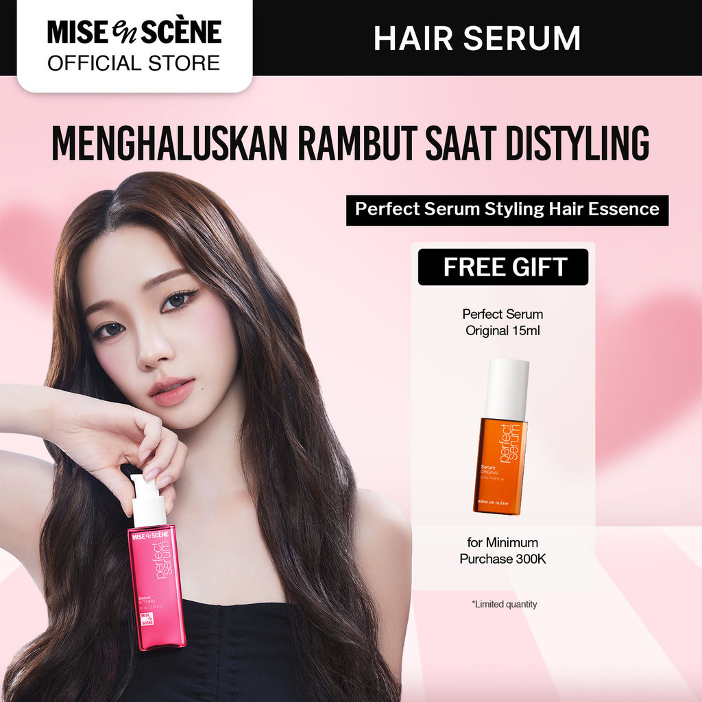 mise en scene Perfect Serum Styling 80ml - Hair Serum untuk Rambut Rusak, Bercabang dan sering Dicat