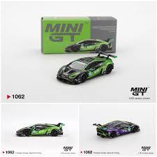 MINI GT MGT 1062 LAMBORGHINI HURACAN GT3 EVO2 #78 2024 IMSA DAYTONA 24 HRS FORTE RACING HIJAU MGT010