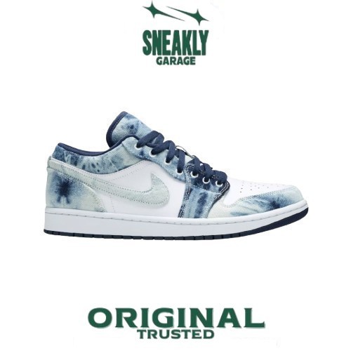 Sepatu Nike Air Jordan 1 Low Washed Denim  Sneakers Unisex