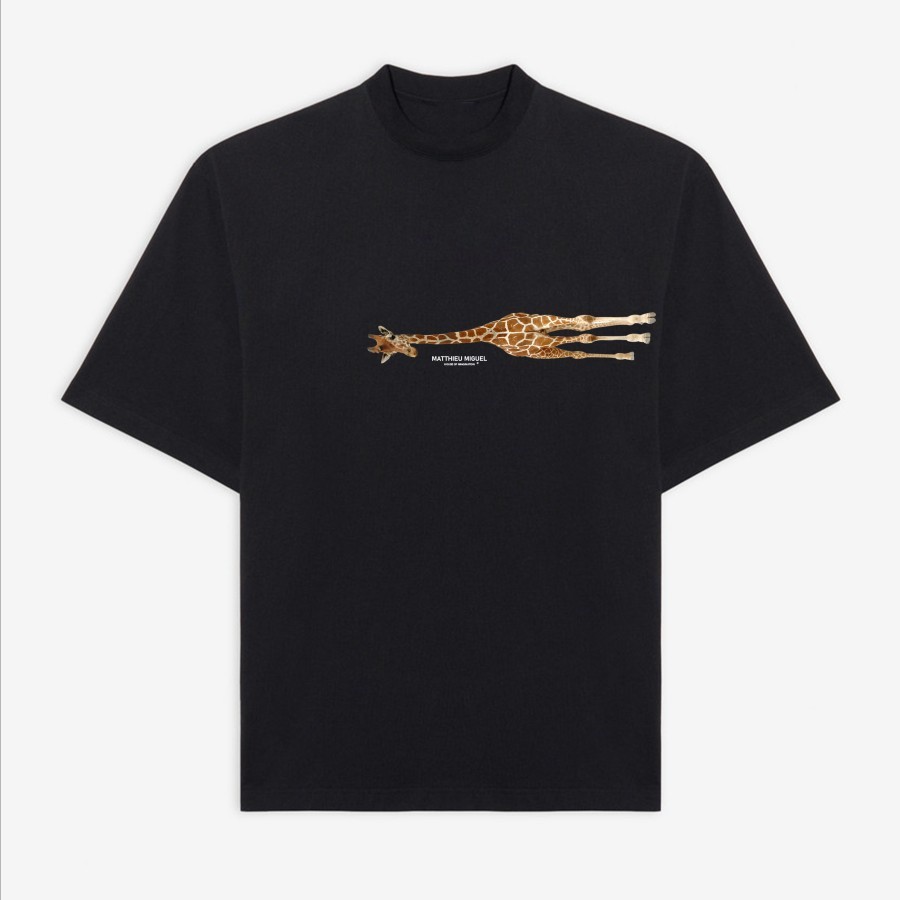(COD) MATTHIEU MIGUEL - GIRAFFE OVERSIZED TEE - BLACK