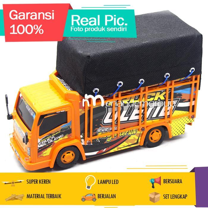 Mainan Mobil Mobilan Truk Oleng Fuso Basuri Engkel Telolet Sound Horeg Berlajan Bersuara LED - Orang