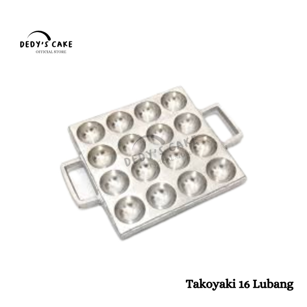 Cetakan Kue Takoyaki Sate Telor Pentol Goreng Isi 16 Lubang Anti Lengket