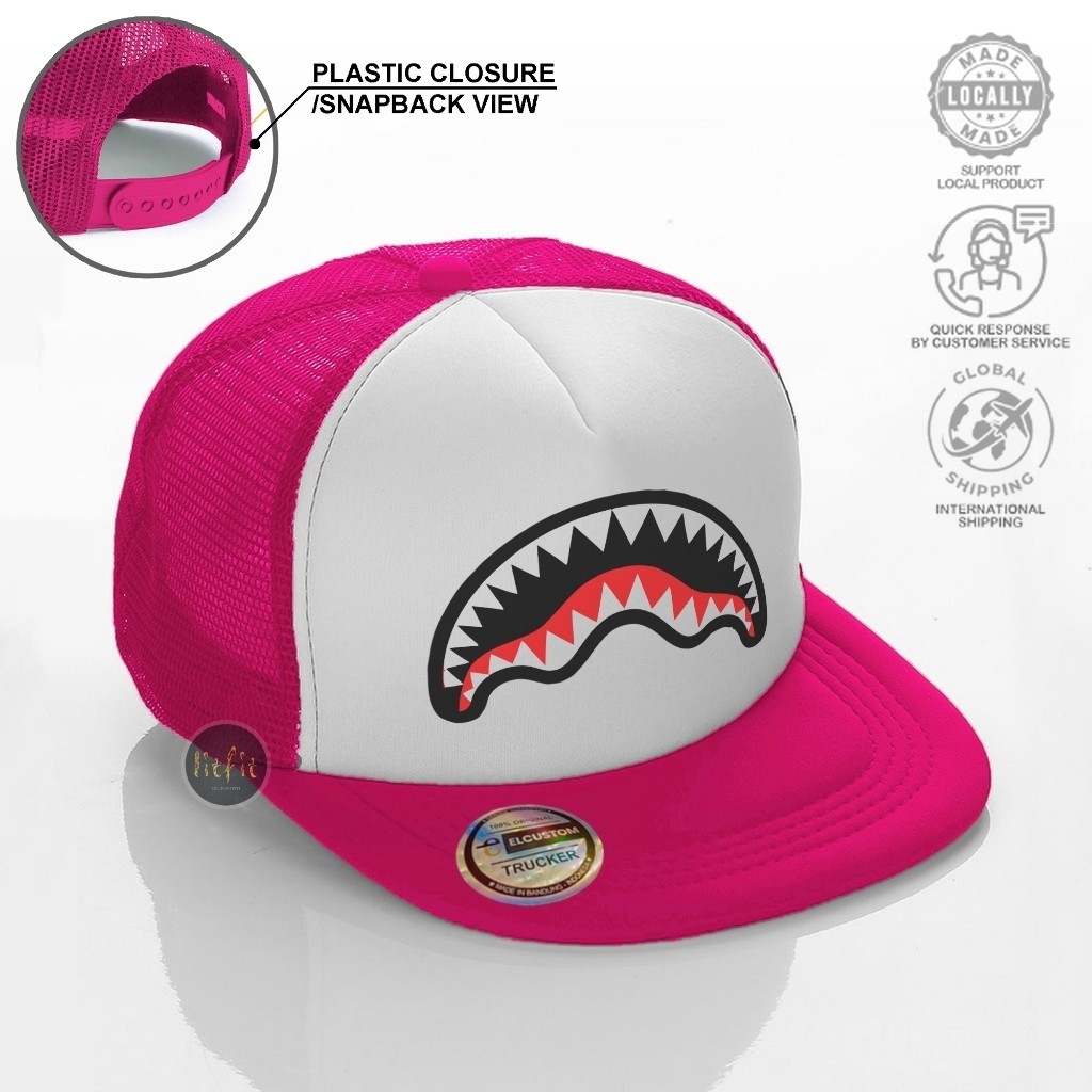 BAPE Bathing Ape - Topi Snapback Pria /Topi Trucker Jaring /Topi Distro Skena Outfit /Topi Cowok Sta