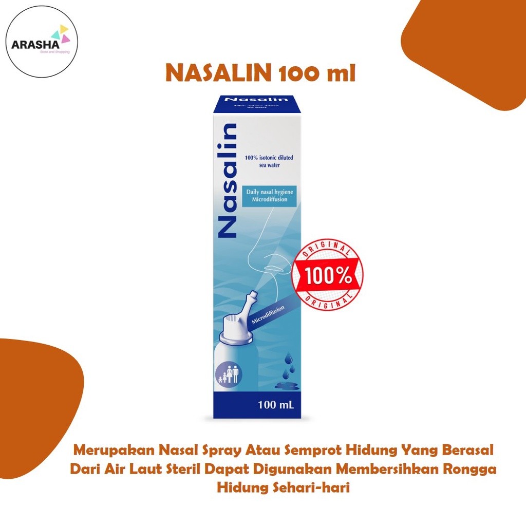 NASALIN SPRAY 100 ML Daily Nasal Hygiene/ Cairan Pembersih Hidung/Semprot Hidung/Pembilas Hidung