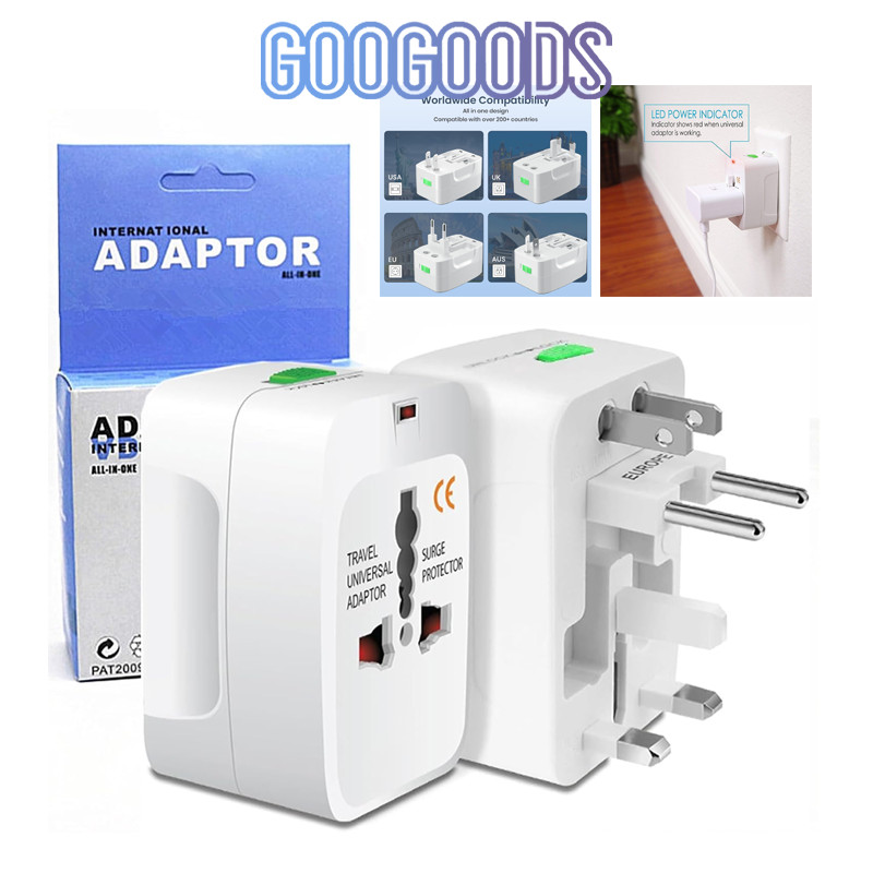 GG Universal Travel Adaptor with USB - Charger dan Colokan Listrik Internasional, Kompatibel dengan 