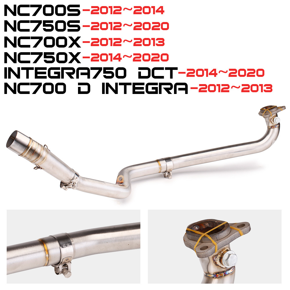 Motorcycle Exhaust Escape Pipe Slip On For NC700X NC700S NC750X NC750S NC 750 DCT 2012 - 2020 Front 