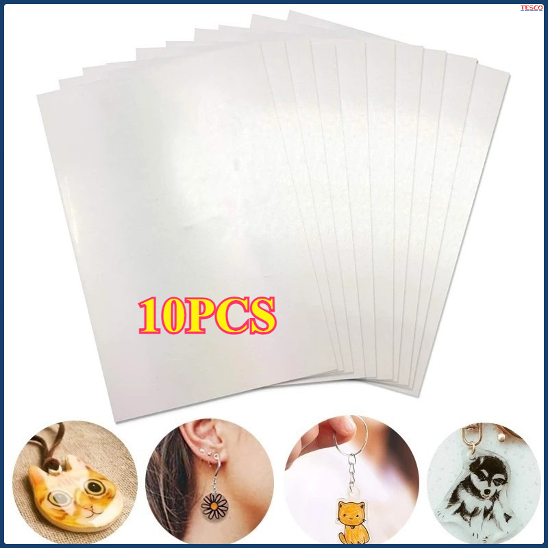 10Pcs Paper Shrink Heat Shrink Sheets 20*29cm Shrink Plastic Craft Shrink Paper