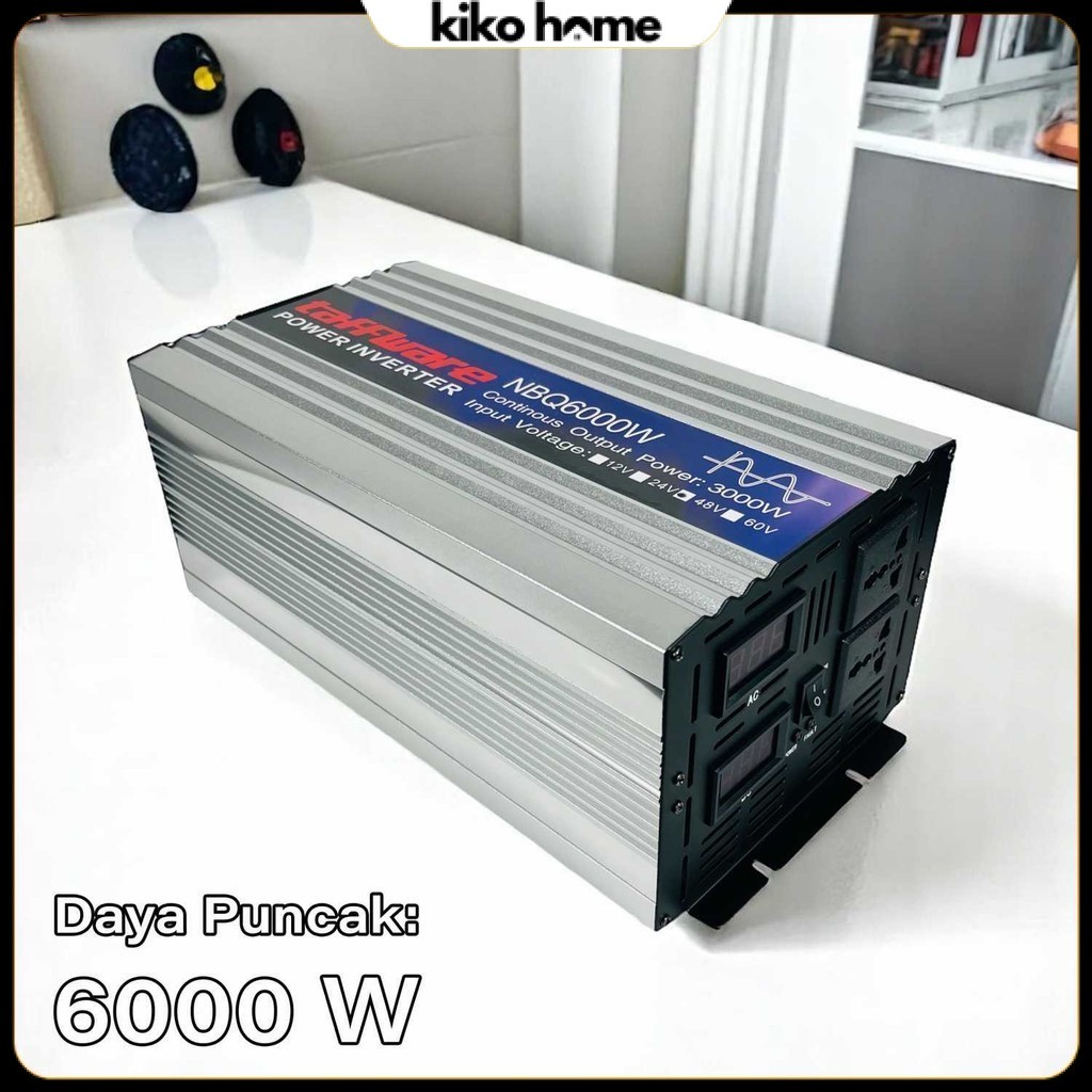 TAFFWARE Power Inverter Mobil Pure Sine Wave DC 48V to AC 220V 6000W - NBQ6000W