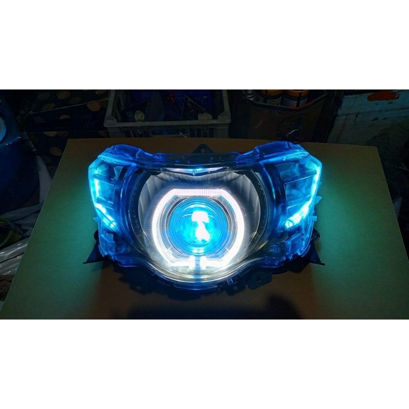 reflektor lampu depan biled 4.5 inch yamaha soul gt 115 / xeon gt alis diam tinggalpasang lampu bile