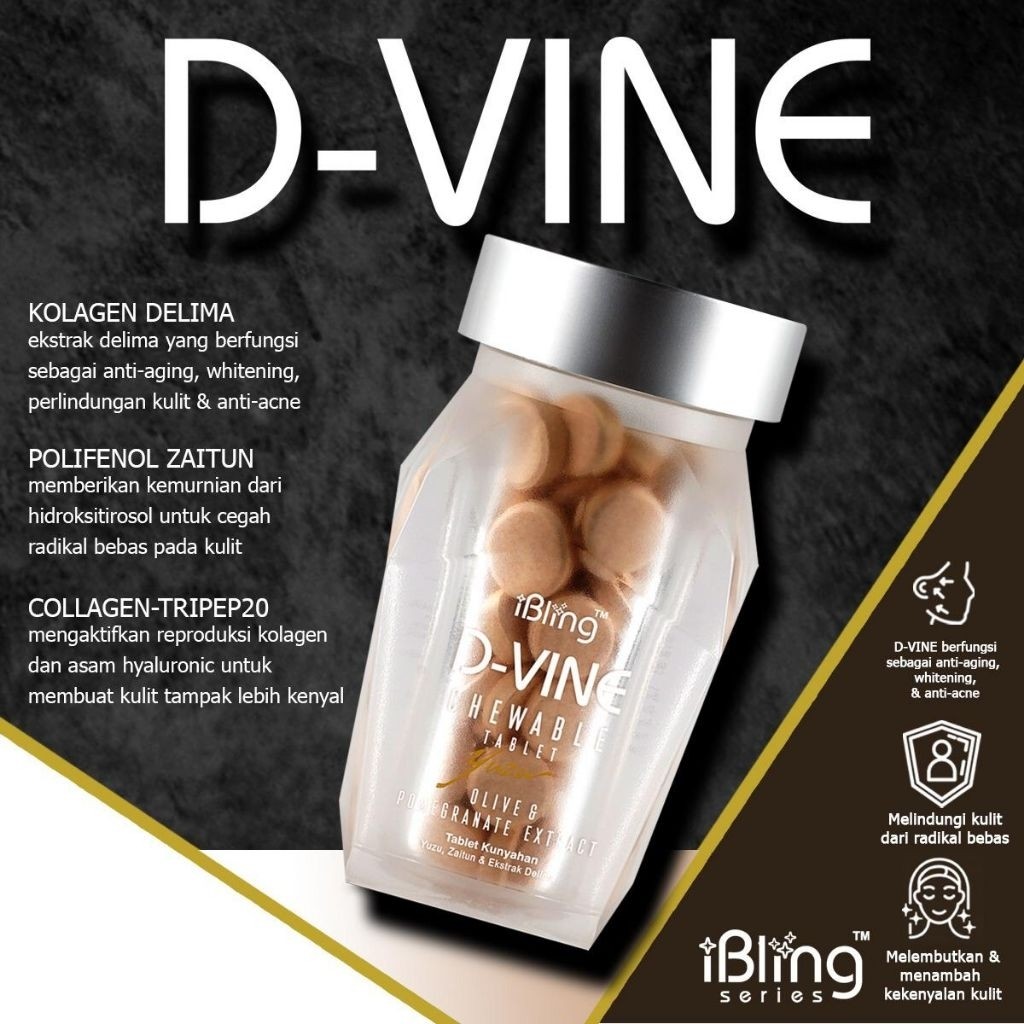 Dvine Collagen Tripeptide Original 60 Butir Halal