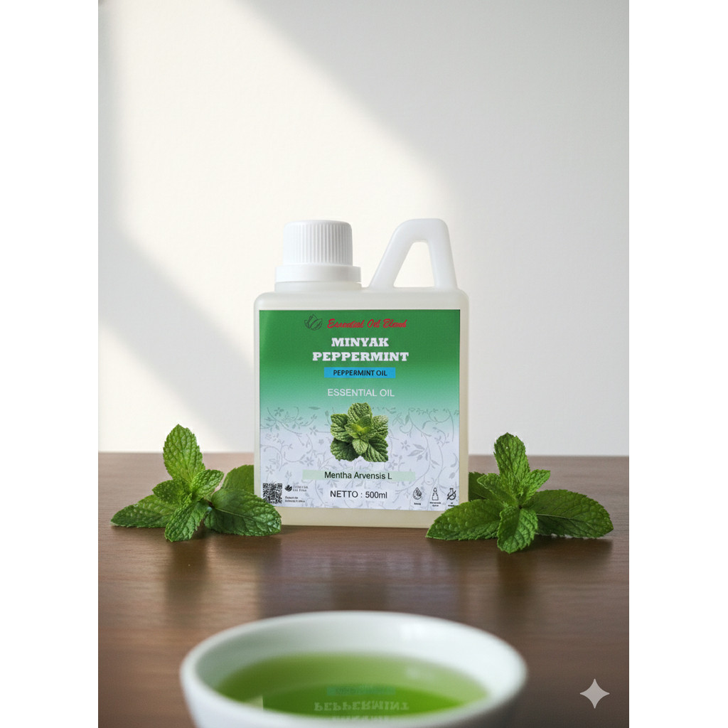 500ml Minyak Peppermint Essential Oil - Minyak Esensial Peppermint Aromaterapi