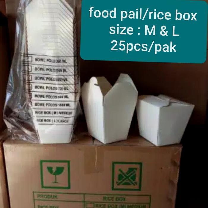 Starindo food pail/rice box M & L. 25pcs/pak. - rice box L25pcs