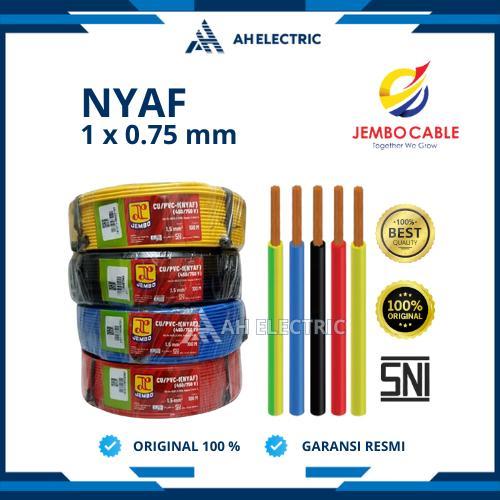 Jembo Kabel Serabut NYAF 0.75 mm / 0,75 mm / 1x0.75 mm / 1 x 0.75 mm / 1x0,75 mm / 1 x 0,75 mm | Met