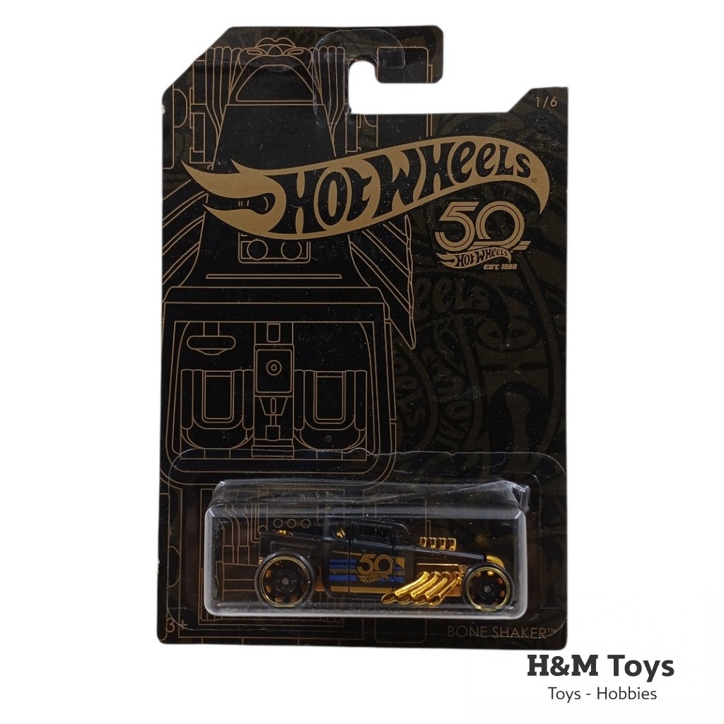Hot Wheels 50th Anniversary Black Gold - Bone Shaker