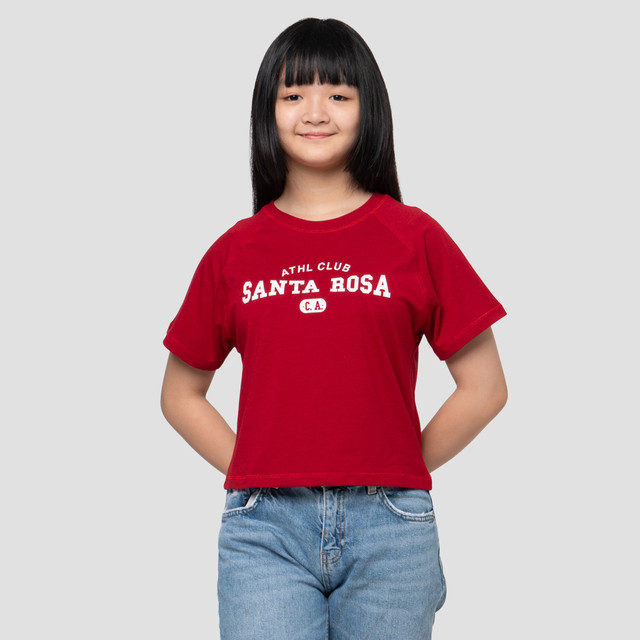 Nevada Raglan Spandex Santa Rosa Kaos Anak Perempuan 123492918