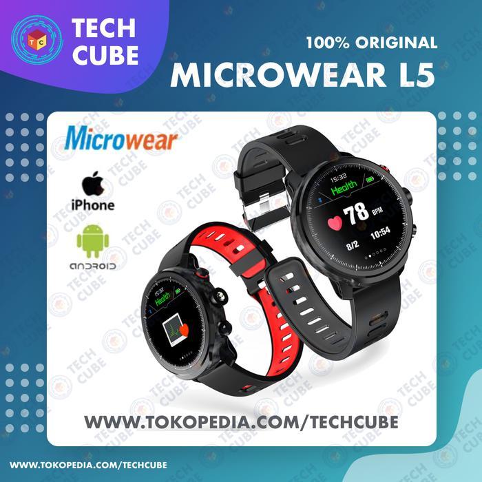 Microwear L5 Smartwatch Waterproof Heart Rate Alt Microwear X2 Plus - Hitam