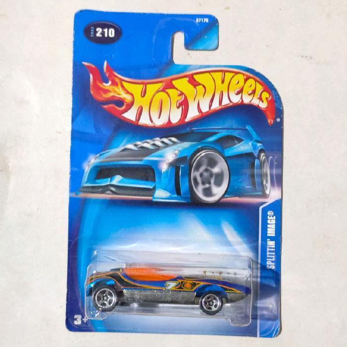 Mainan Hot Wheels Splittin Image Biru 2004 base besi