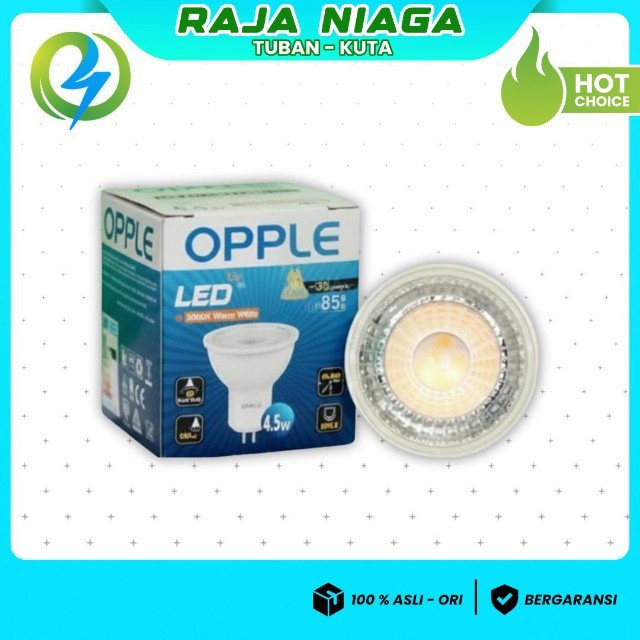LED OPPLE MR16 5W 220V. FITING TUSUK. CAHAYA WARM WHITE