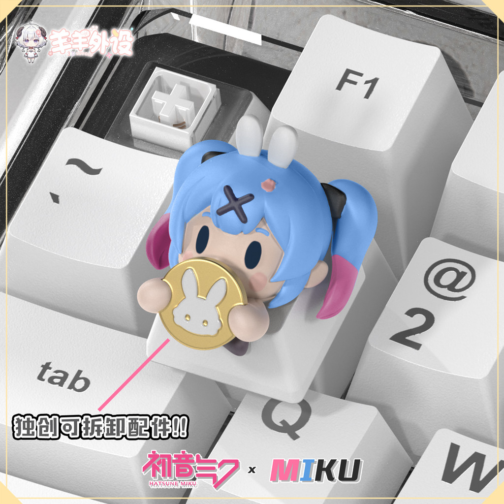 Hatsune Miku Anime Individuality Creative Art Custom Key Cap Esc Stereo Resin Key Cap Anime Girl Ani