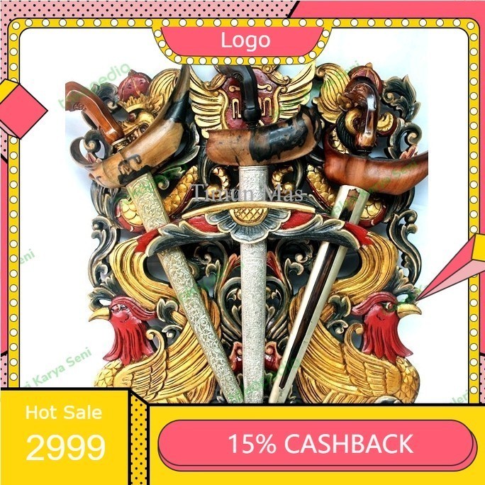 Blawong keris Ukir Naga & Merak Logo Keraton Jogja Sungging antik nD17
