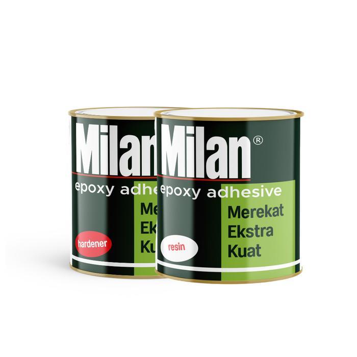 Lem Kayu Besi Granit Milan Epoxy Adhesive 1,2 kg/set Resin+Hardener - Natural