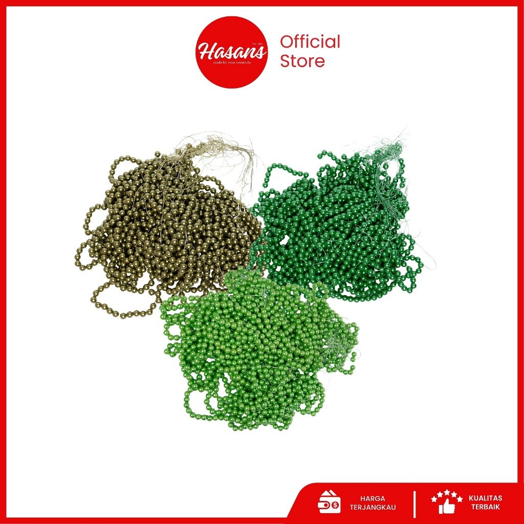 Hasans / Mutiara Ringan Sintetis / Mote Ringan / Manik Ringan / Manik Mutiara Bulat 8mm / Mutiara Pe