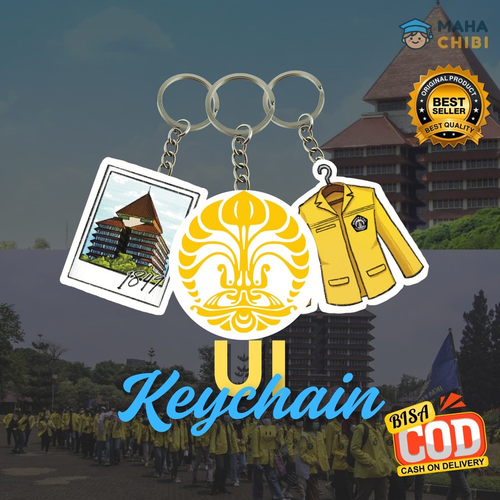 [PROMO] Gantungan Kunci Universitas indonesia | Keychain UI