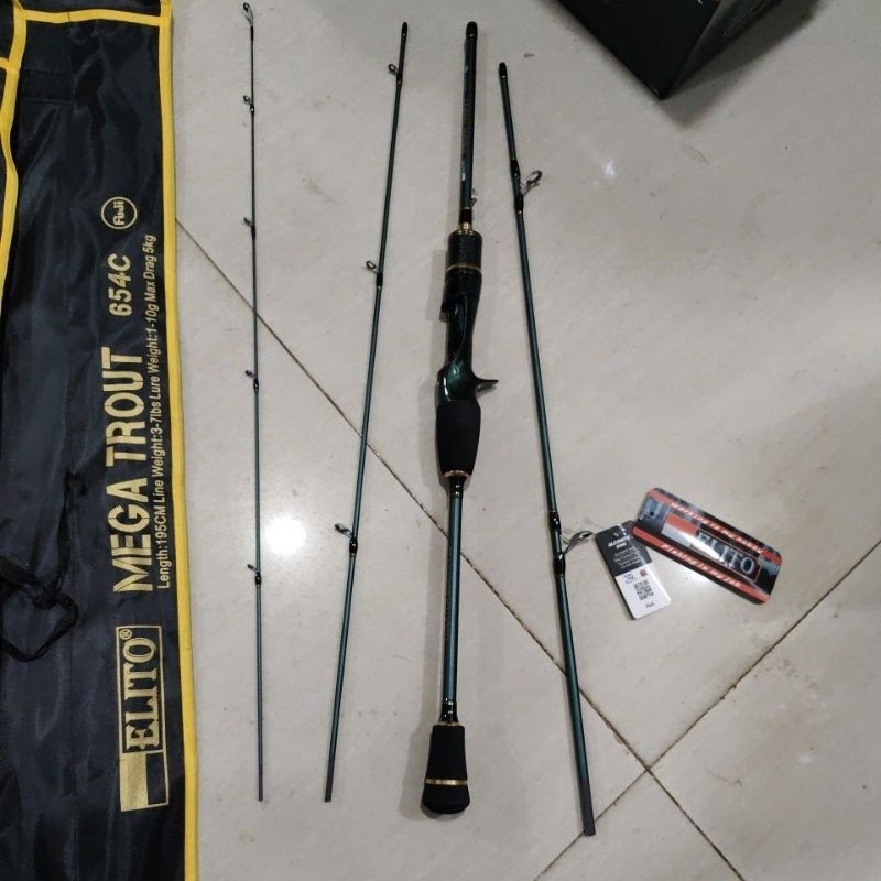 Joran sambung 4 UL type BC Elito Mega Trout 604 180cm 654 195cm Joran simpel Joran praktis Joran tra