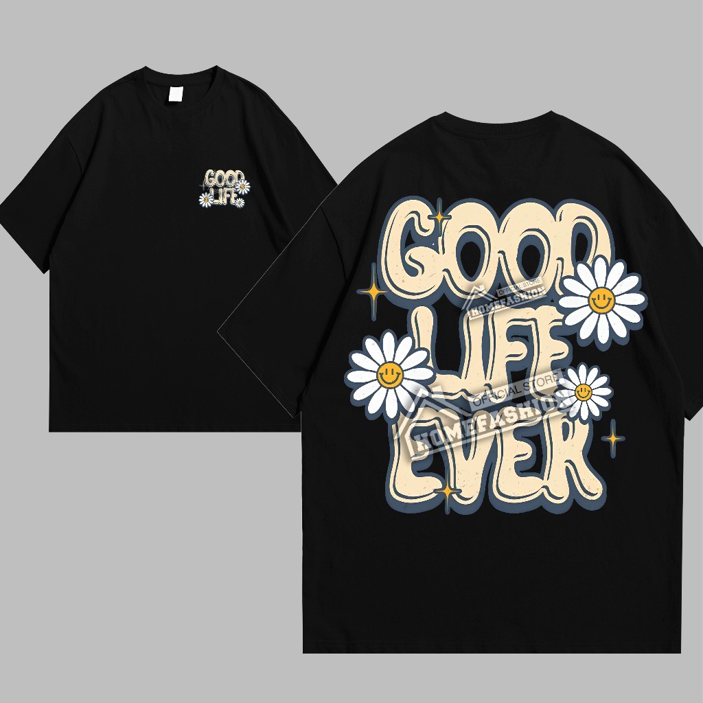 kaos oceanetic full tag label GOOD LIFE EVER tshirt original homefashion kaos distro premium