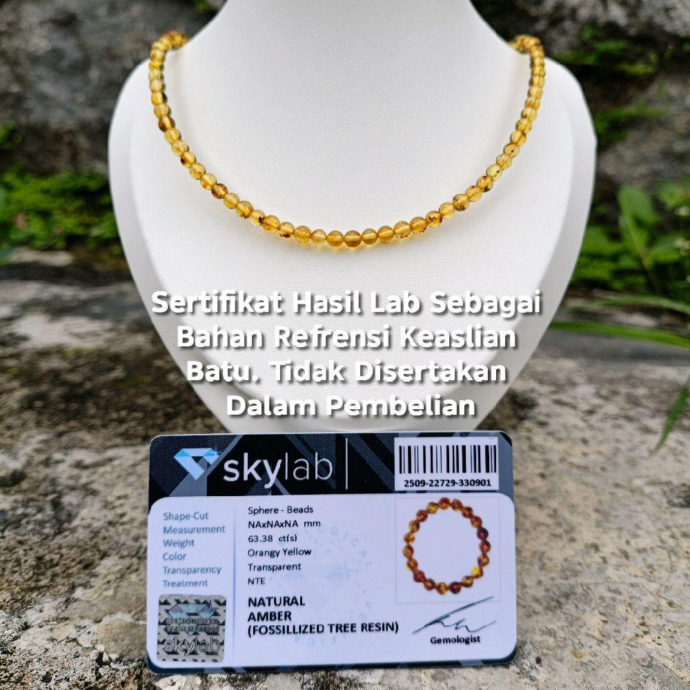 KALUNG AMBER - Kalung Amber Asli Premium Quality Gold Filled Material Edisi Terbatas